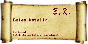 Belea Katalin névjegykártya