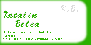 katalin belea business card